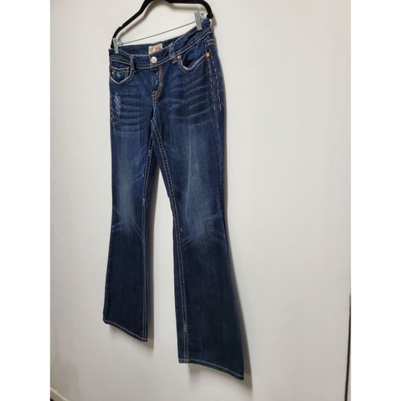 MEK DENIM Oaxaca Boot Cut Jeans Size Distressed - Picture 2 of 8